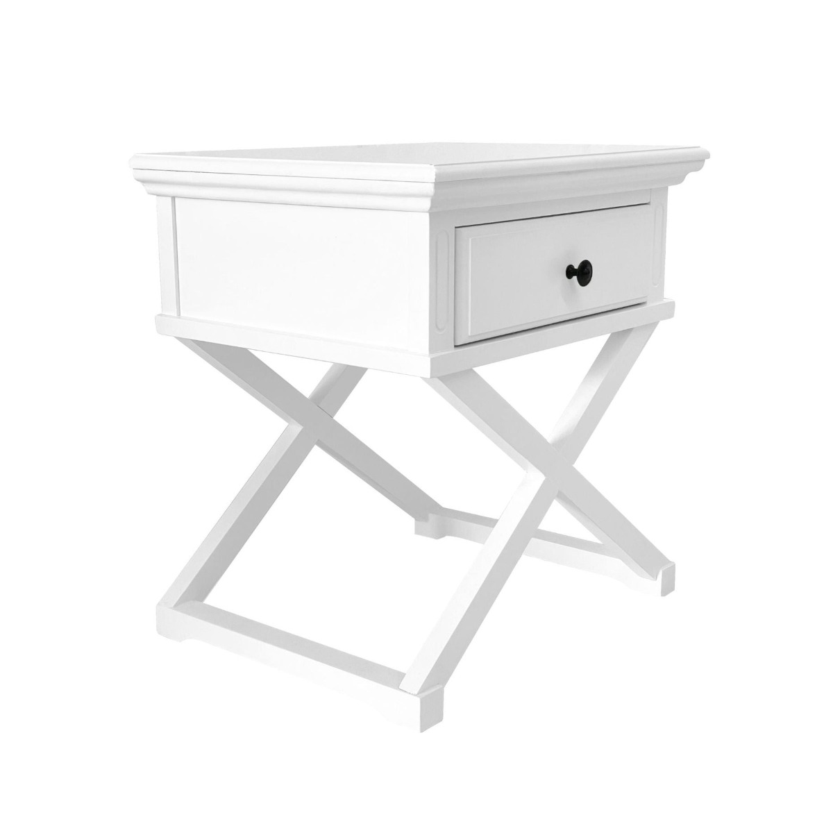 Sorrento Hamptons Medium 2 Drawer Bedside Table White, W 65cm D 60cm H 65cm (RRP $799) - Image 9