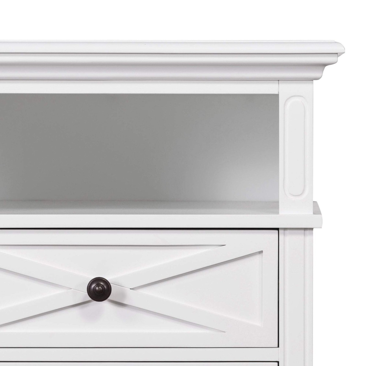 Sorrento Hamptons Medium 2 Drawer Bedside Table White, W 65cm D 60cm H 65cm (RRP $799) - Image 26