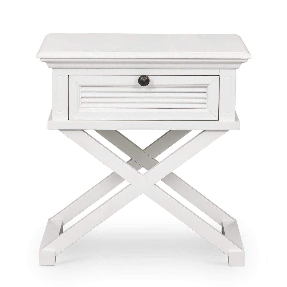 Sorrento Hamptons Bedside Table W/Drawer Black, W 60cm D 40cm H 65cm (RRP $499) - Image 2