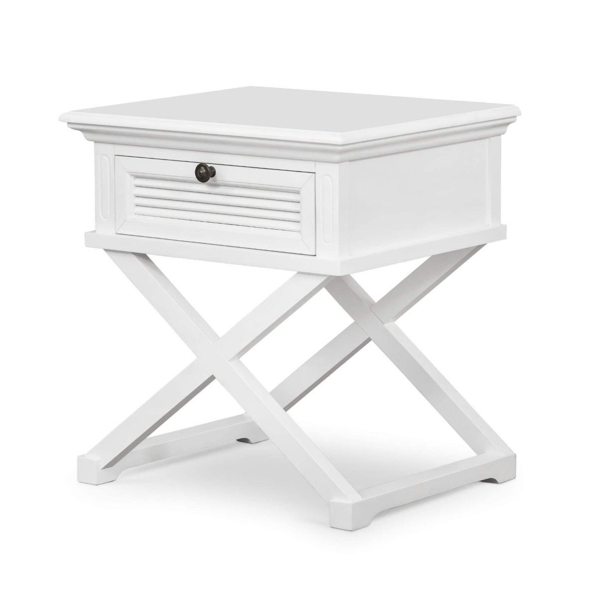 Sorrento Hamptons Bedside Table W/Drawer Black, W 60cm D 40cm H 65cm (RRP $499) - Image 10