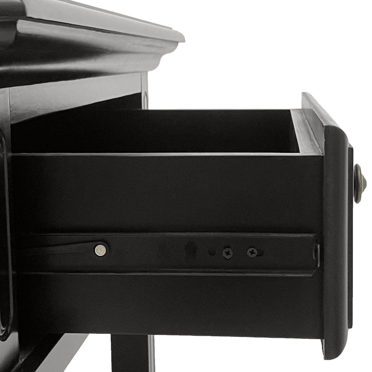 Sorrento Hamptons Bedside Table W/Drawer Black, W 60cm D 40cm H 65cm (RRP $499) - Image 12