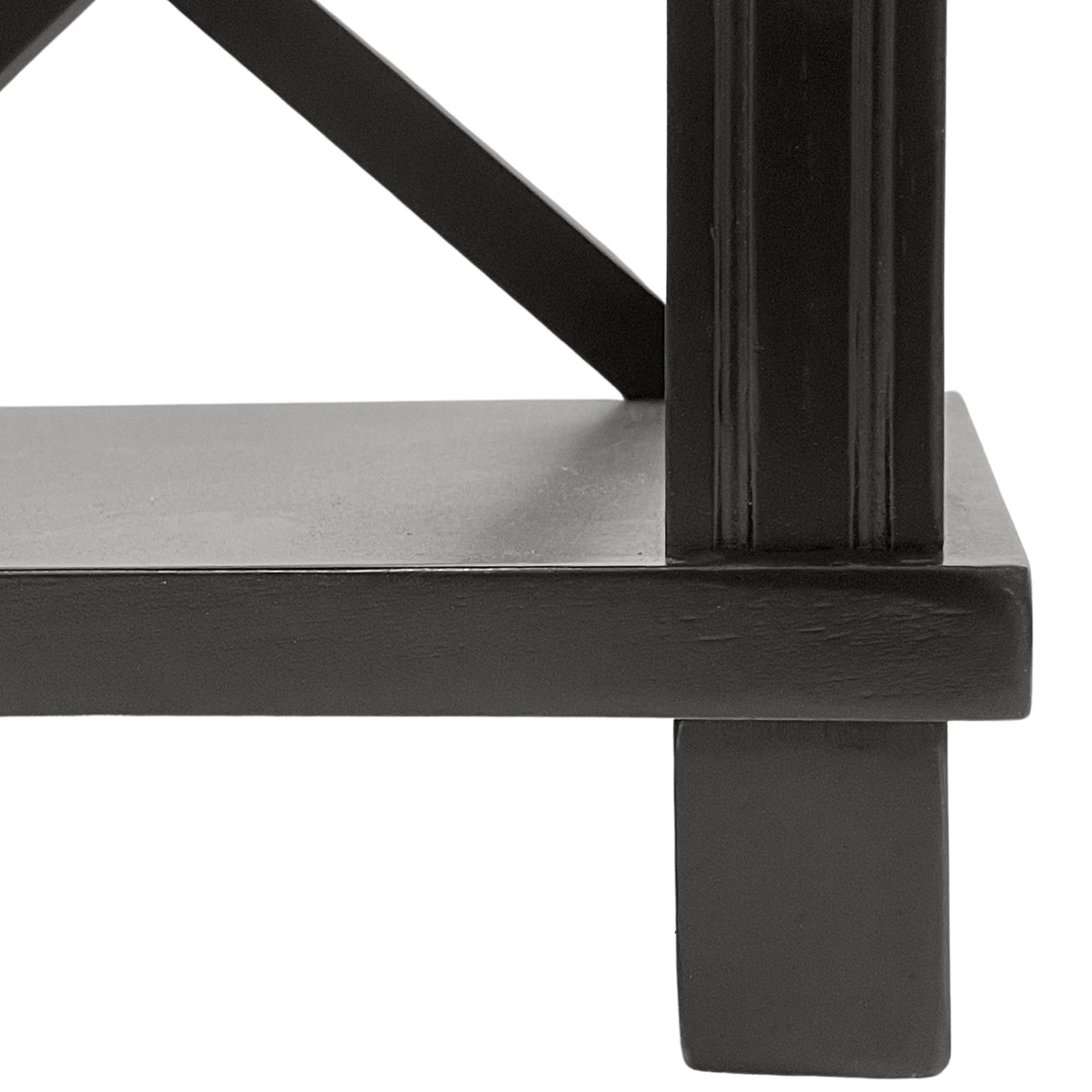 Sorrento Hamptons Bedside Table W/Drawer Black, W 60cm D 40cm H 65cm (RRP $499) - Image 14