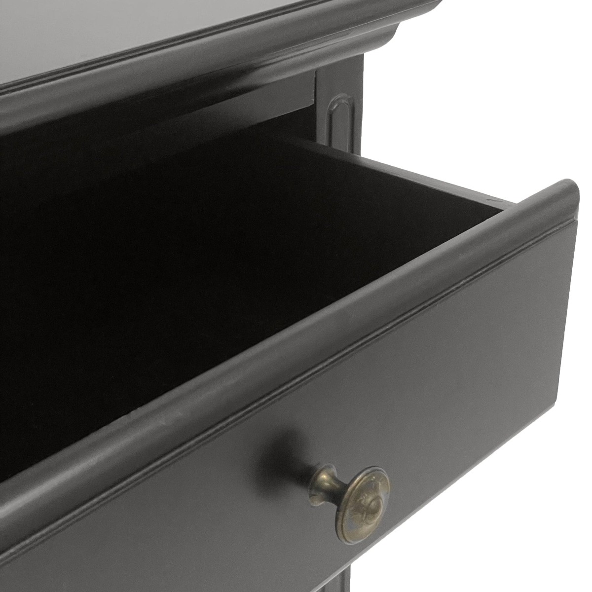 Sorrento Hamptons Bedside Table W/Drawer Black, W 60cm D 40cm H 65cm (RRP $499) - Image 16
