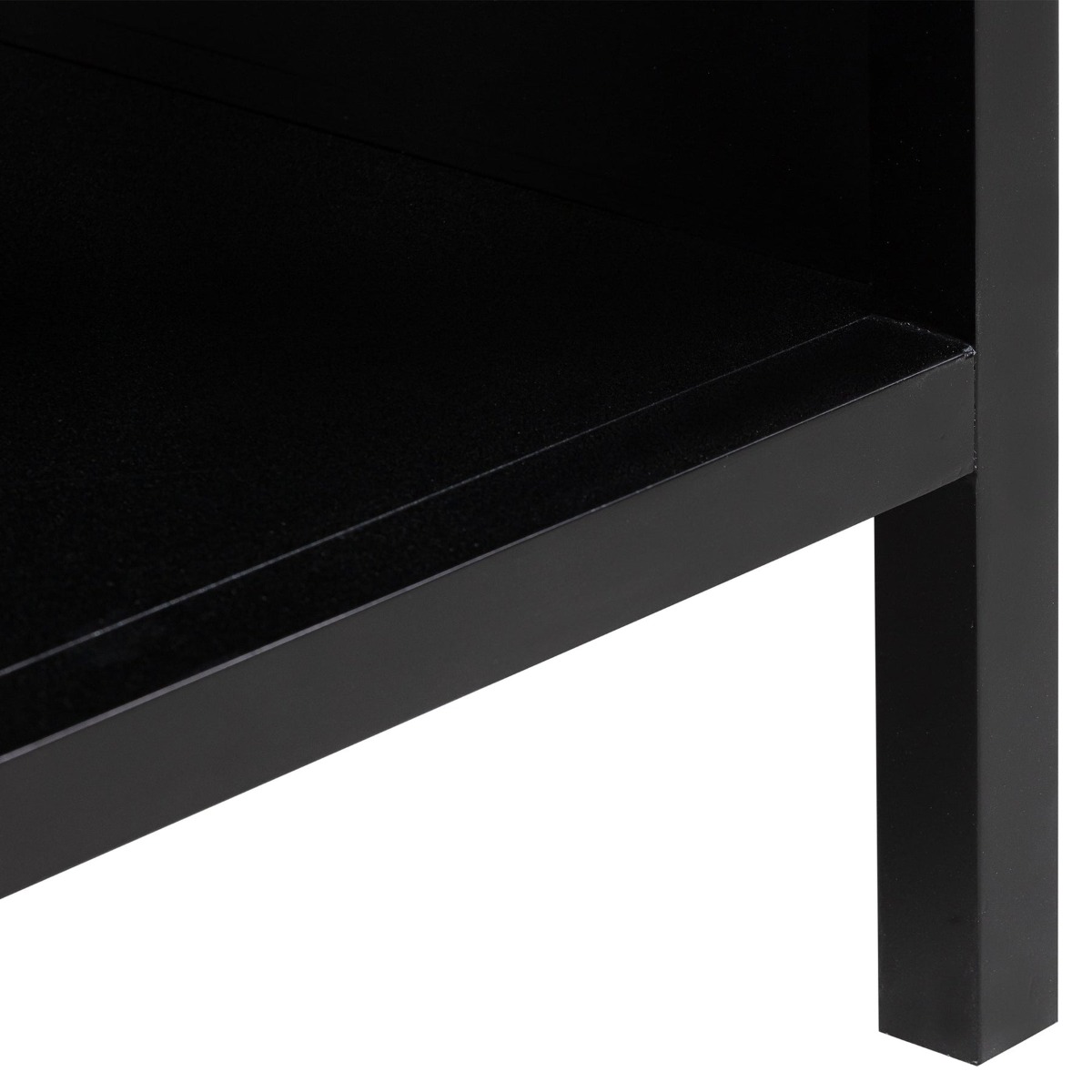 Santorini Hamptons Timber/Rattan Bedside Table Black, W 50cm D 45cm H 61.5cm (RRP $399) - Image 4