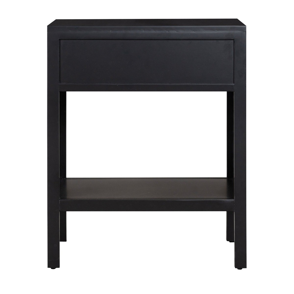 Santorini Hamptons Timber/Rattan Bedside Table Black, W 50cm D 45cm H 61.5cm (RRP $399) - Image 10