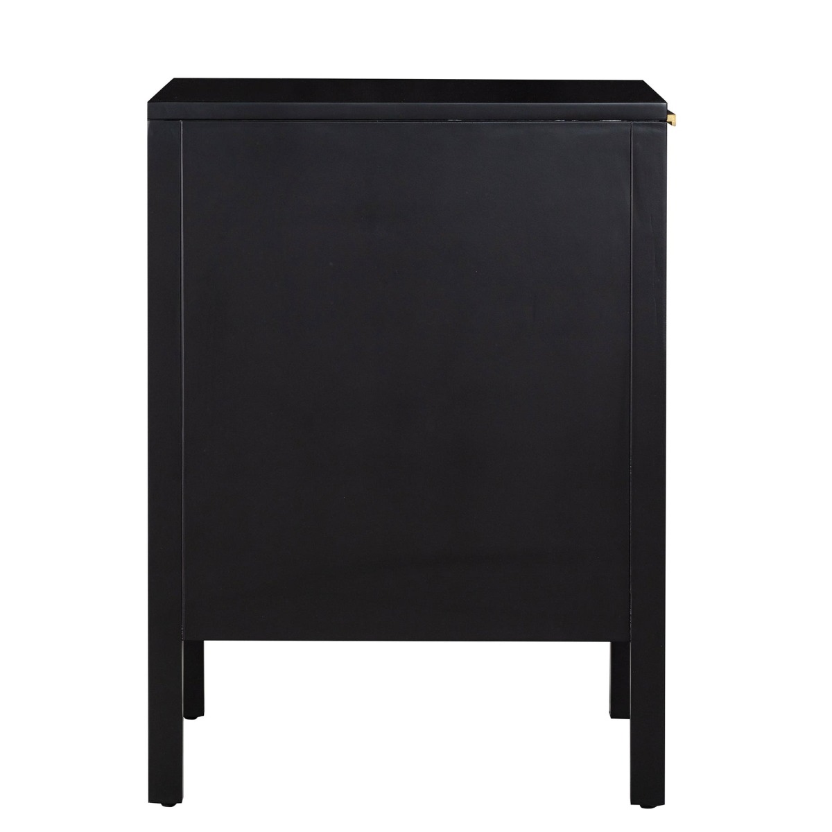 Santorini Hamptons Timber/Rattan Bedside Table Black, W 50cm D 45cm H 61.5cm (RRP $399) - Image 11