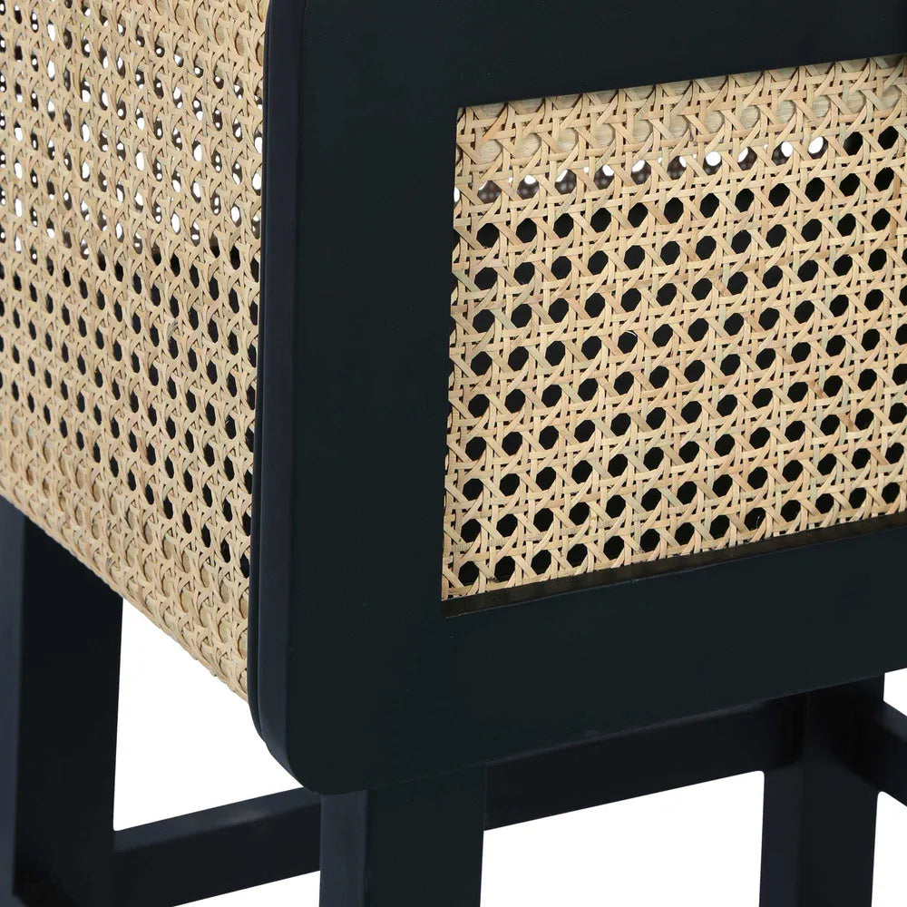 Zoe Bedside Table Black, W 50cm x D 38cm x H 56cm (RRP $639) - Image 2