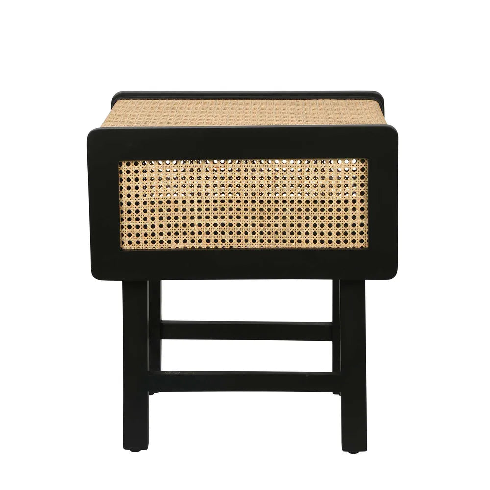Zoe Bedside Table Black, W 50cm x D 38cm x H 56cm (RRP $639) - Image 3