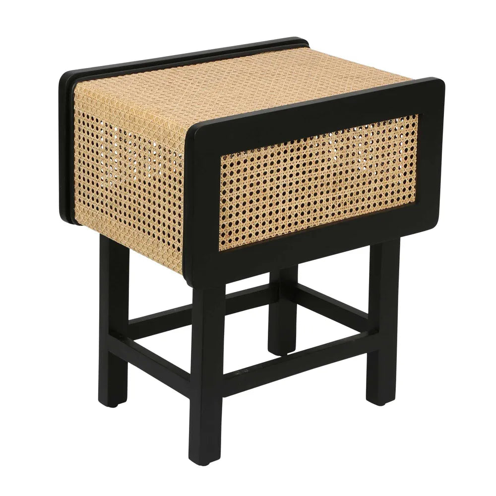 Zoe Bedside Table Black, W 50cm x D 38cm x H 56cm (RRP $639) - Image 4
