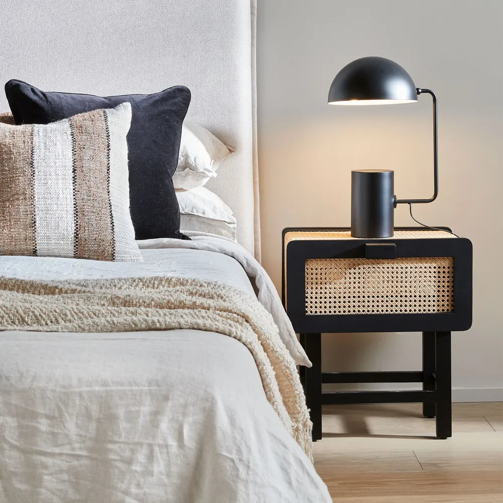 Zoe Bedside Table Black, W 50cm x D 38cm x H 56cm (RRP $639) - Image 7