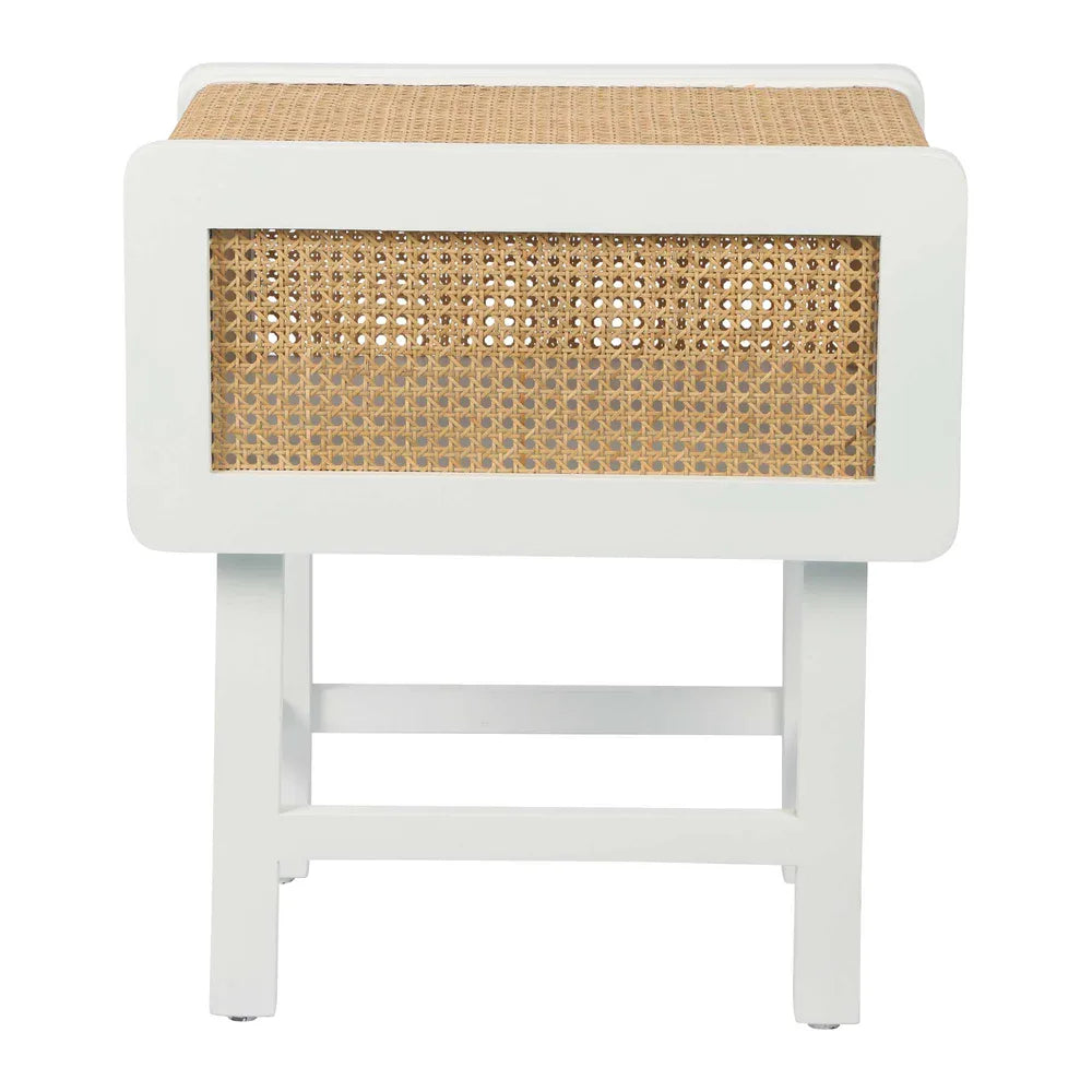 Zoe Bedside Table Chalk Off White, W 50cm x D 38cm x H 56cm (RRP $639) - Image 6