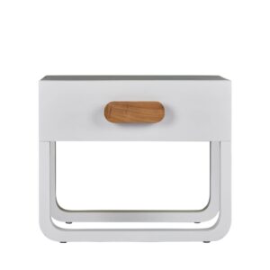 Norma Bedside Table White, W 40cm x D 55cm x H 46cm (RRP $705)