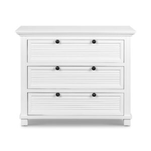 West Beach Chest of 3 Drawers White, L 100cm W 45cm H 82cm (RRP $1499)