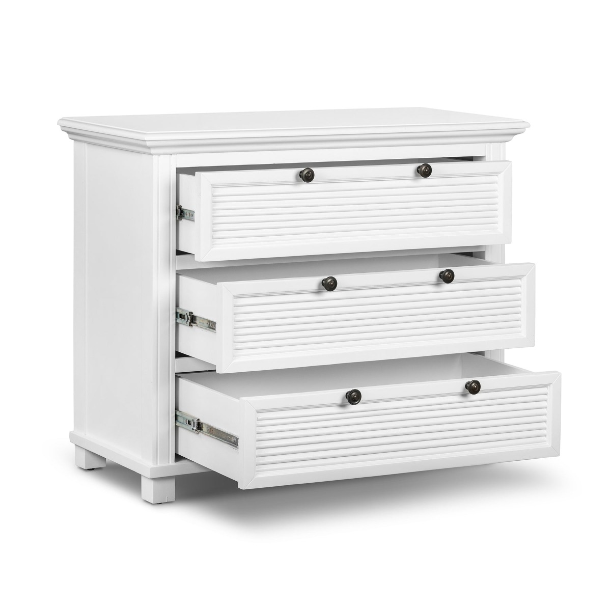 West Beach Chest of 3 Drawers White, L 100cm W 45cm H 82cm (RRP $1499) - Image 3