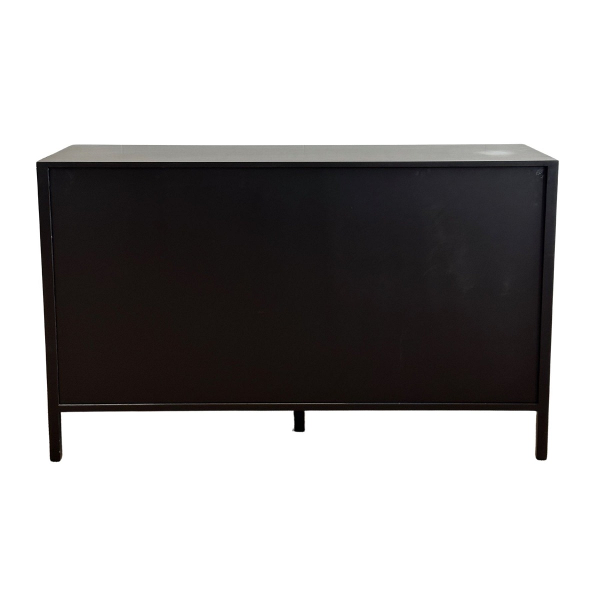 Santorini Dresser 6 Drawer Black Timber & Rattan, W 140cm D 45cm H 85cm (RRP $1999) - Image 4