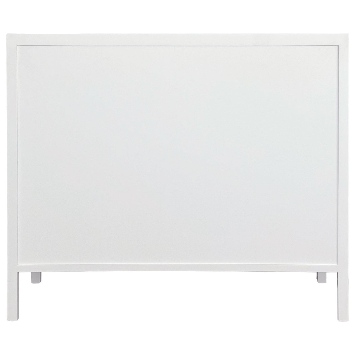 Santorini Hamptons 3 Drawer Timber/Rattan Dresser White, W 100cm D 45cm H 85cm (RRP $1199) - Image 4