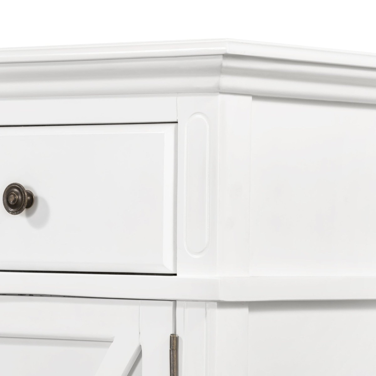 Sorrento 4 Door Hamptons Buffet White, W 188cm D 50cm H 85cm (RRP $2299) - Image 9