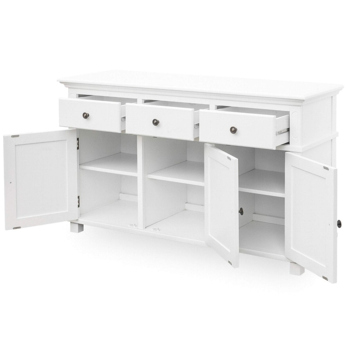 Sorrento 3 Door Hamptons Buffet White, W 145.3cm D 50cm H 85cm (RRP $1799) - Image 5