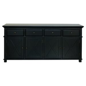 wp-image-tigress-47659.jpg Sorrento 4 Door Hamptons Buffet Black, W 188cm D 50cm W 85cm (RRP $2099)