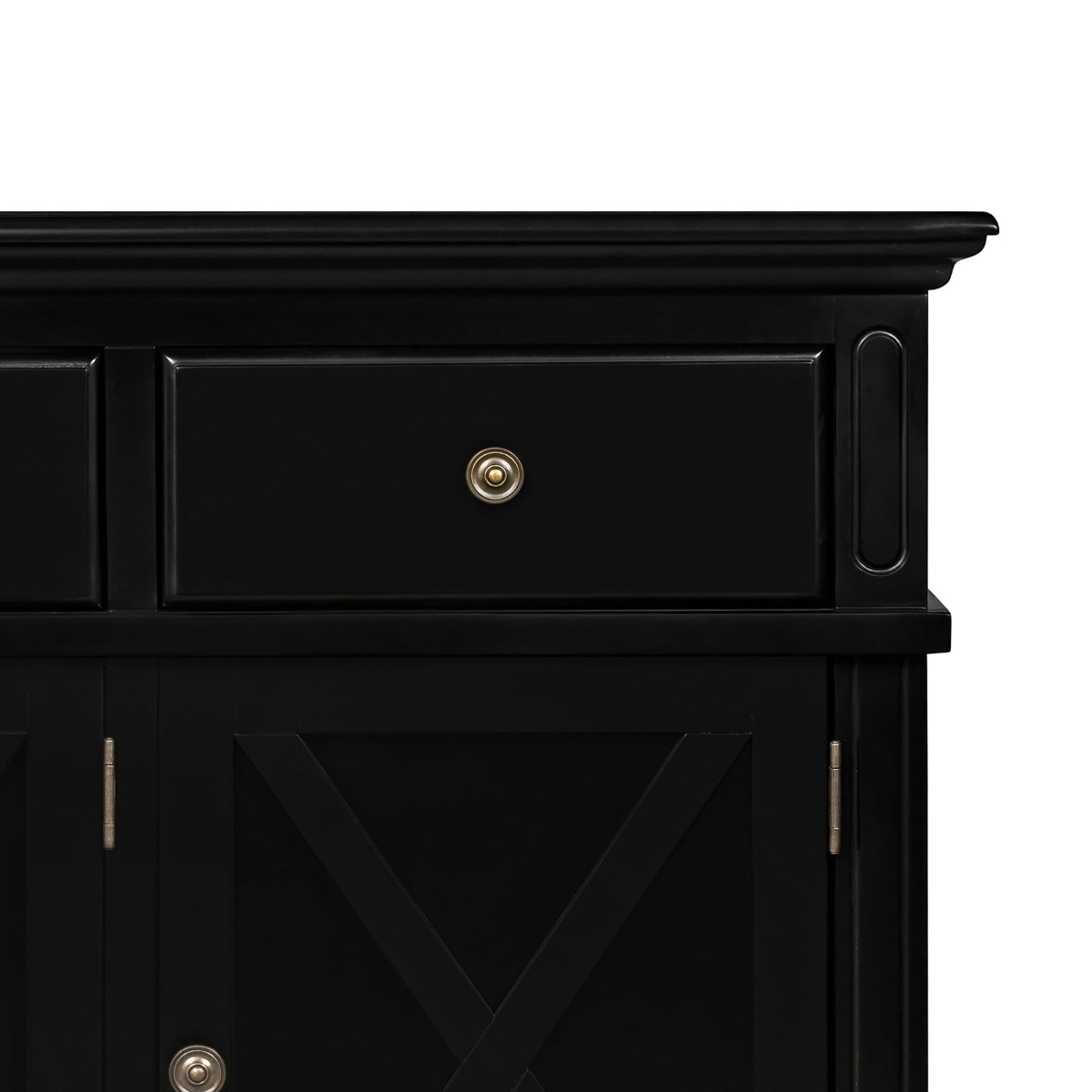 Sorrento 3 Door Hamptons Buffet Black, W 145cm D 50cm H 85cm (RRP $1799) - Image 3