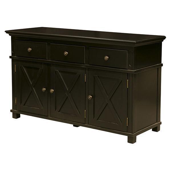 Sorrento 3 Door Hamptons Buffet Black, W 145cm D 50cm H 85cm (RRP $1799) - Image 9