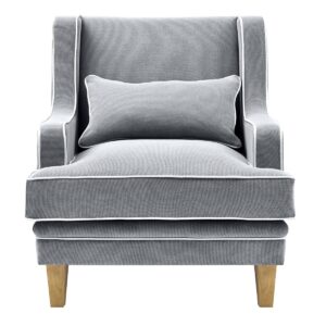 Bondi Hamptons Armchair Grey, W 92cm D 85cm H 94cm (RRP $1499)