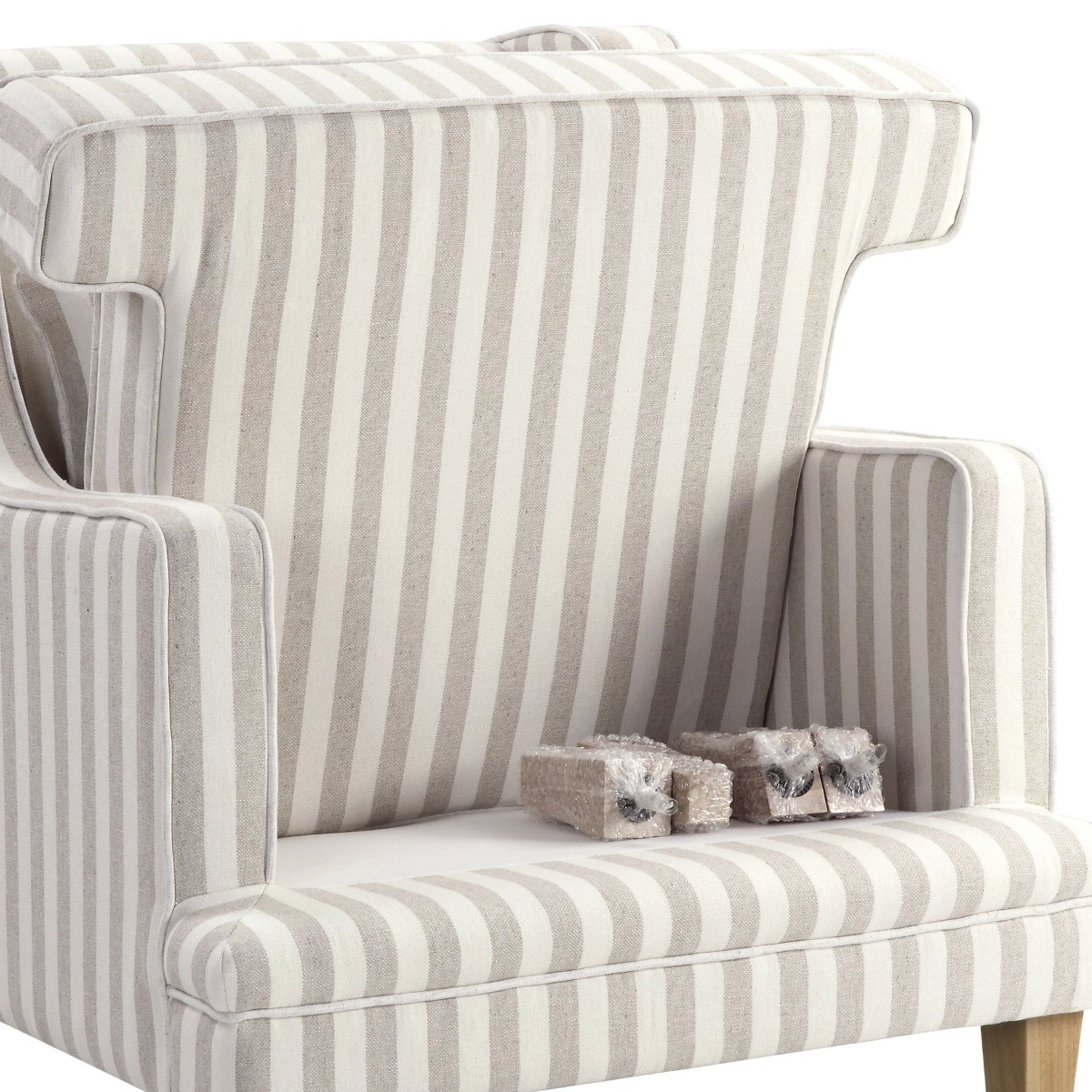 Bondi Hamptons Armchair Natural Stripe, W 92cm D 85cm H 94cm (RRP $1499) - Image 5