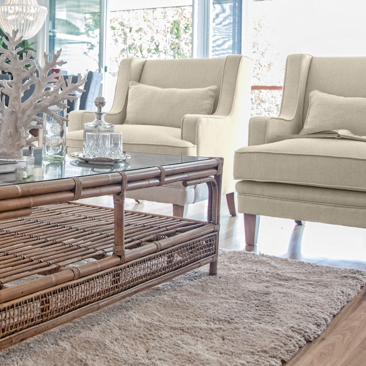 Bondi Hamptons Armchair Natural, W 92cm D 85cm H 94cm (RRP $1499) - Image 10