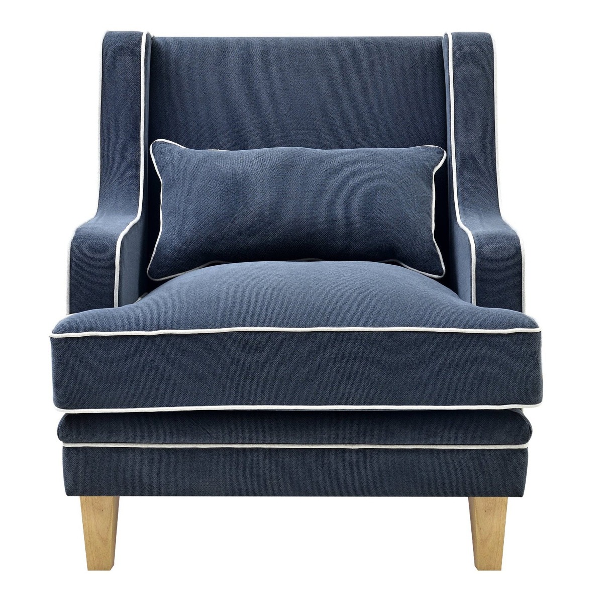Bondi Hamptons Armchair Navy, W 92cm D 85cm H 94cm (RRP $1499)