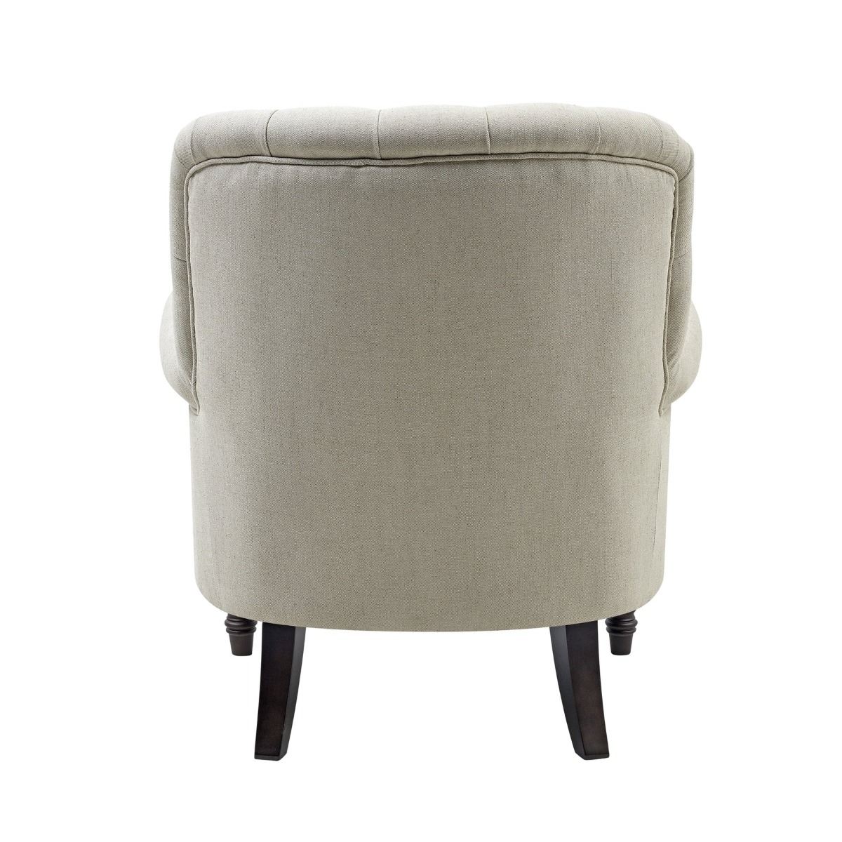 Maurice Natural Linen Blend Hamptons Buttoned Armchair W/Studs Dark Legs, W 83cm D 86cm H 95cm (RRP $1199) - Image 8