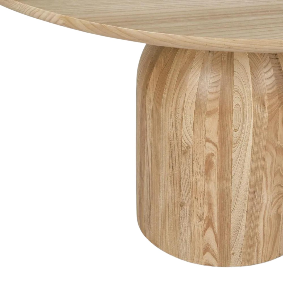 Olive Round Pedestal Dining Table Natural, W 120cm x D 120cm x H 80cm (RRP $2499) - Image 3