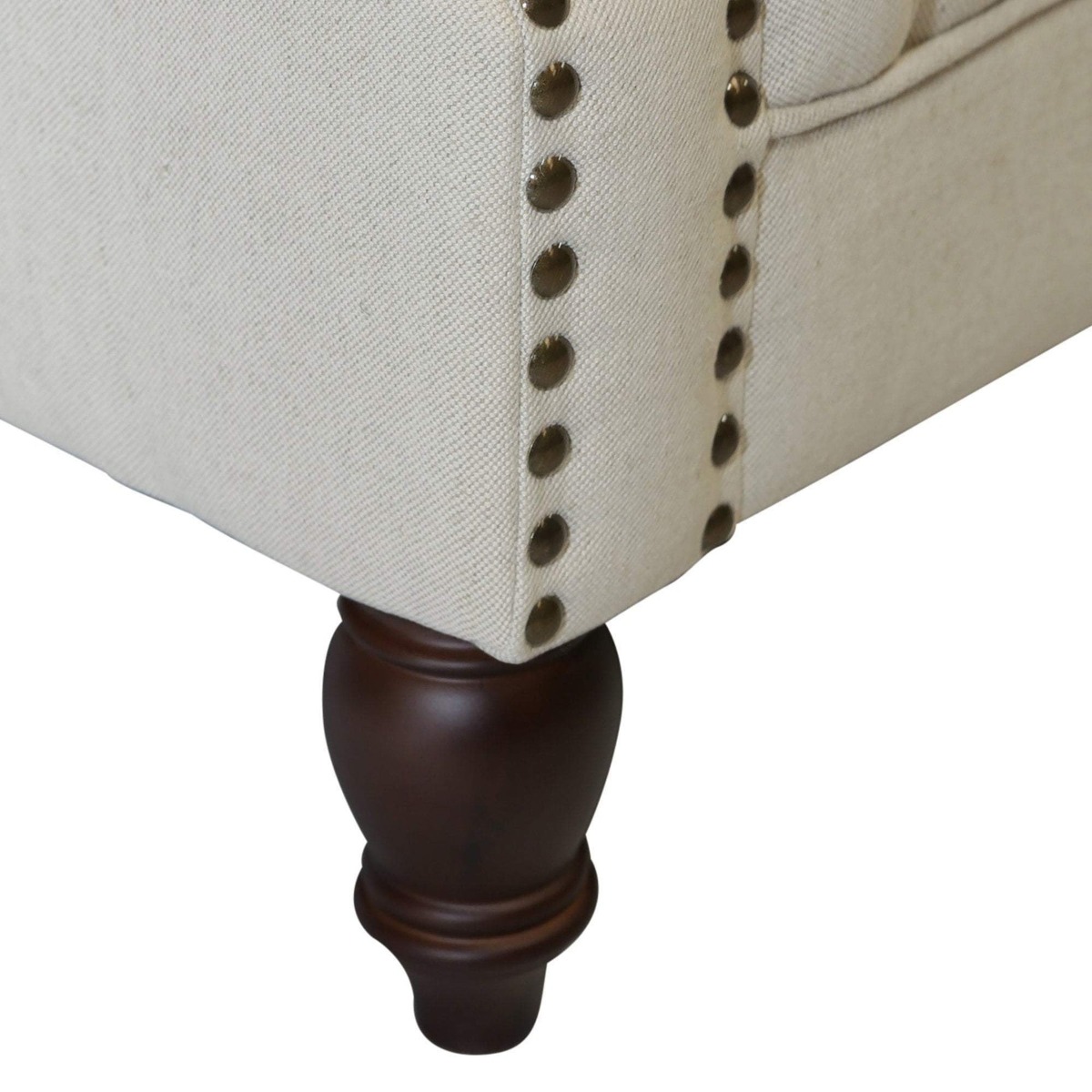 Vaucluse Buttoned Armchair Beige, W 112cm D 87cm H 90cm (RRP $1499) - Image 3