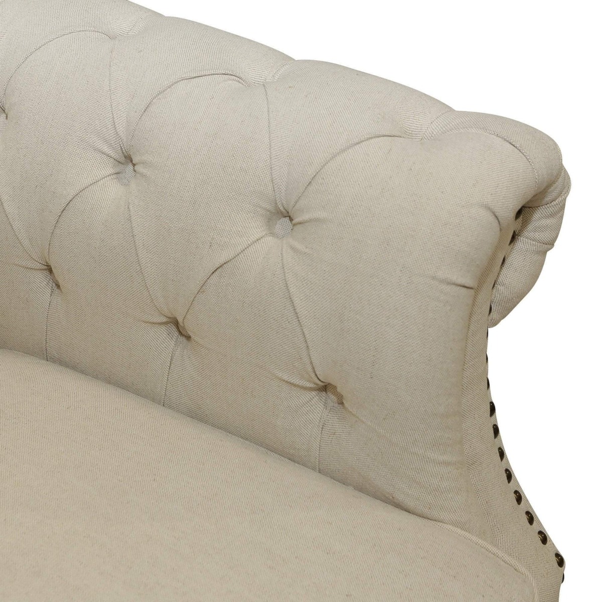 Vaucluse Buttoned Armchair Beige, W 112cm D 87cm H 90cm (RRP $1499) - Image 5