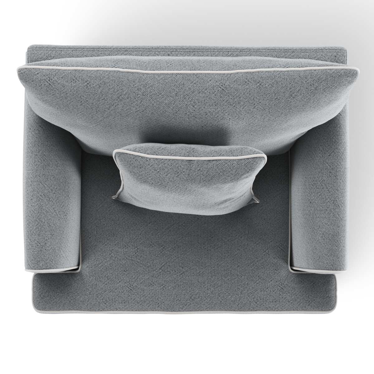 Byron Hamptons Armchair Grey with White Piping, W 99cm D 96cm H 78cm (RRP $1859) - Image 5