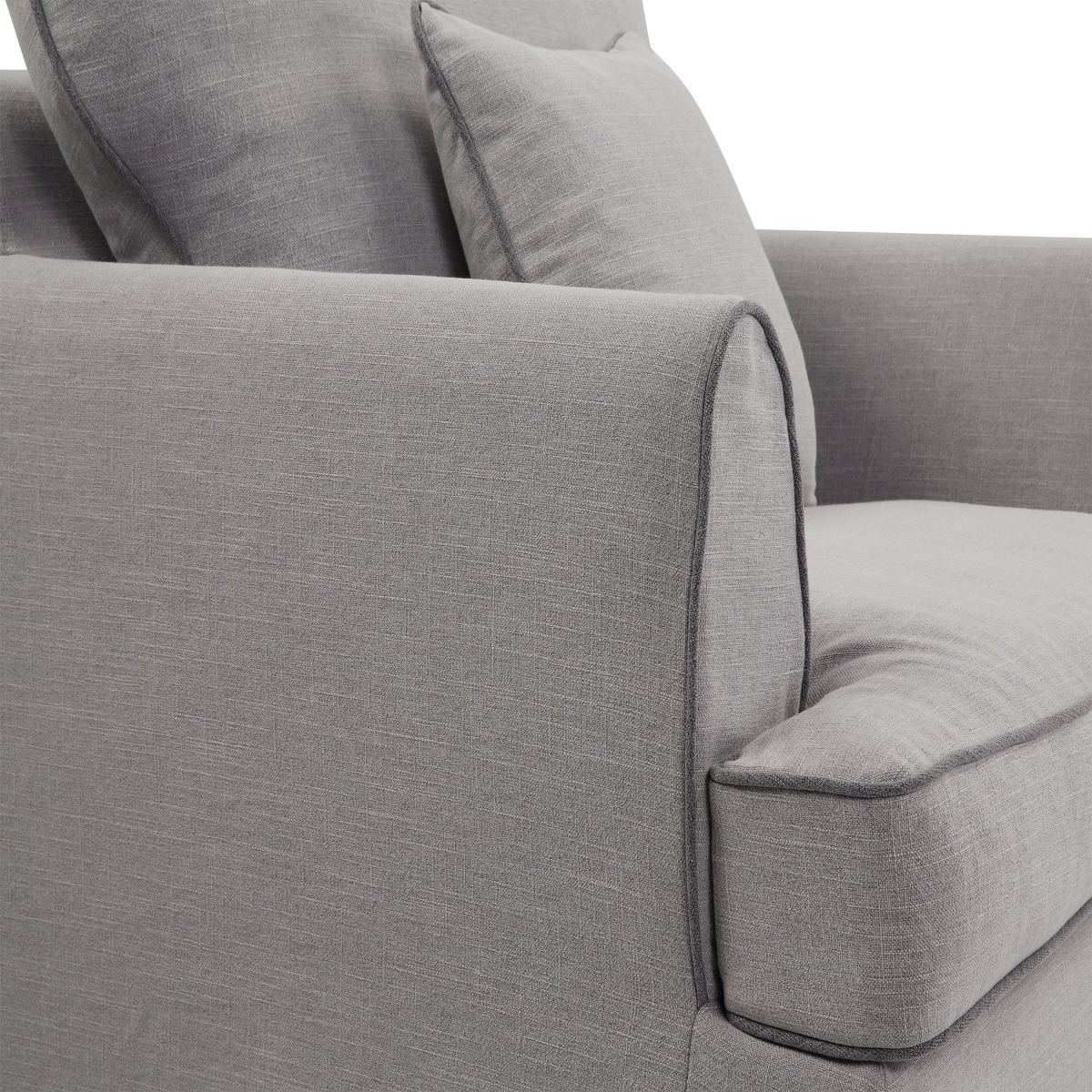Byron Hamptons Armchair Pebble Grey, W 99cm D 96cm H 78cm (RRP $1859) - Image 6