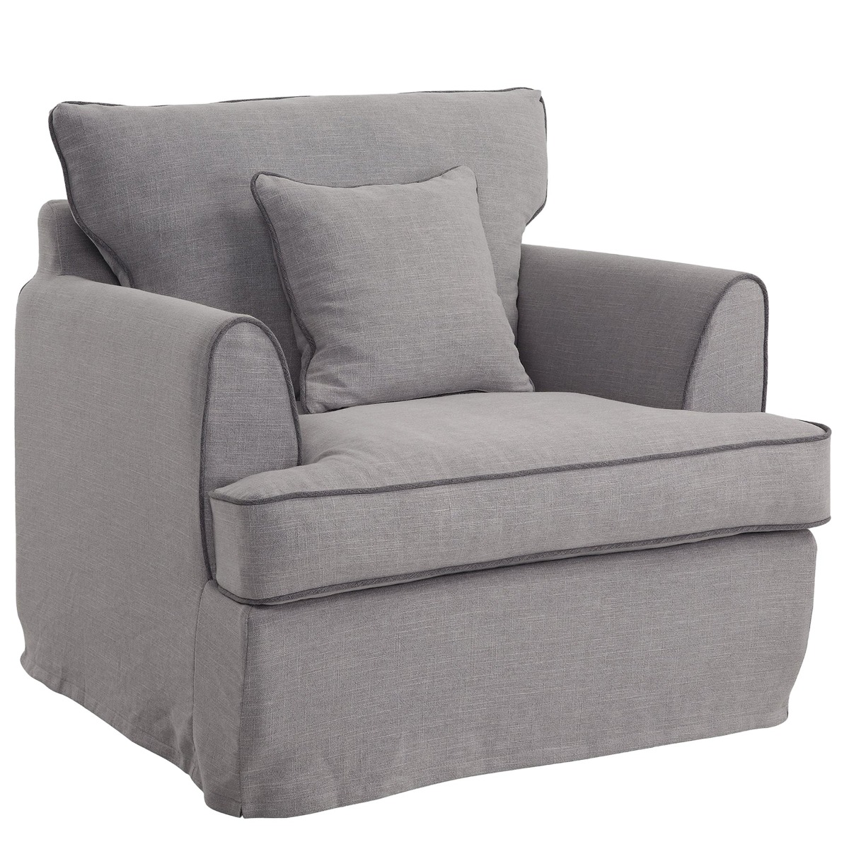 Byron Hamptons Armchair Pebble Grey, W 99cm D 96cm H 78cm (RRP $1859) - Image 11