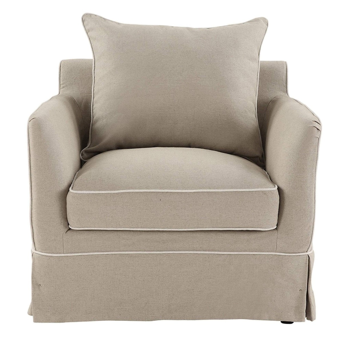 Noosa Hamptons Armchair Natural, W 91cm D 90cm H 80cm (RRP $1699)
