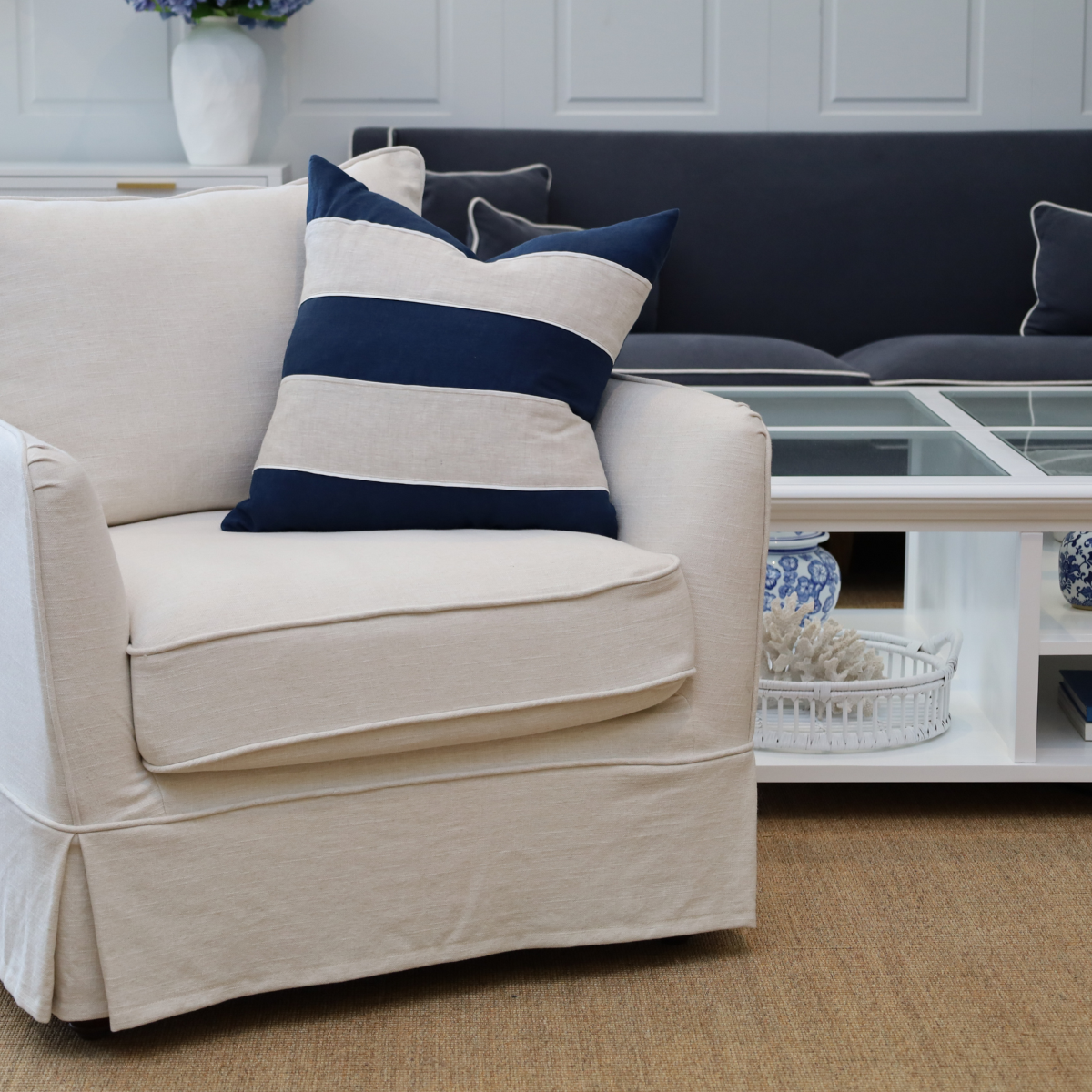Noosa Hamptons Armchair Natural, W 91cm D 90cm H 80cm (RRP $1699) - Image 10