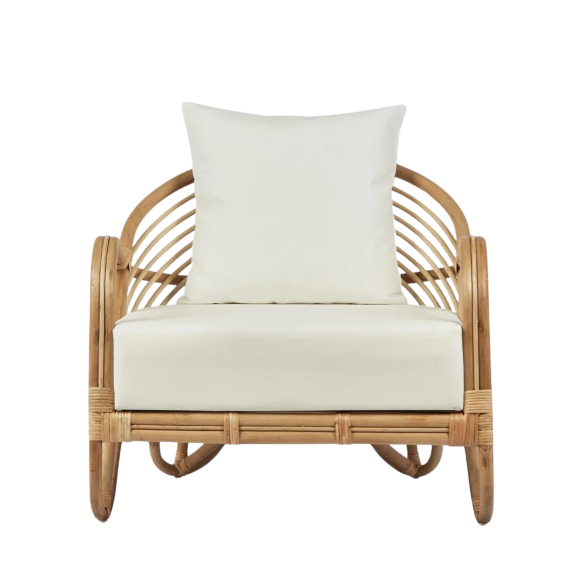 Alexis Rattan Armchair Natural, W 76 D 72 H 70cm (RRP $699)