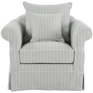 Avalon Hamptons Armchair Cloud Stripe, W 109cm D 96cm H 81cm (RRP $1849)