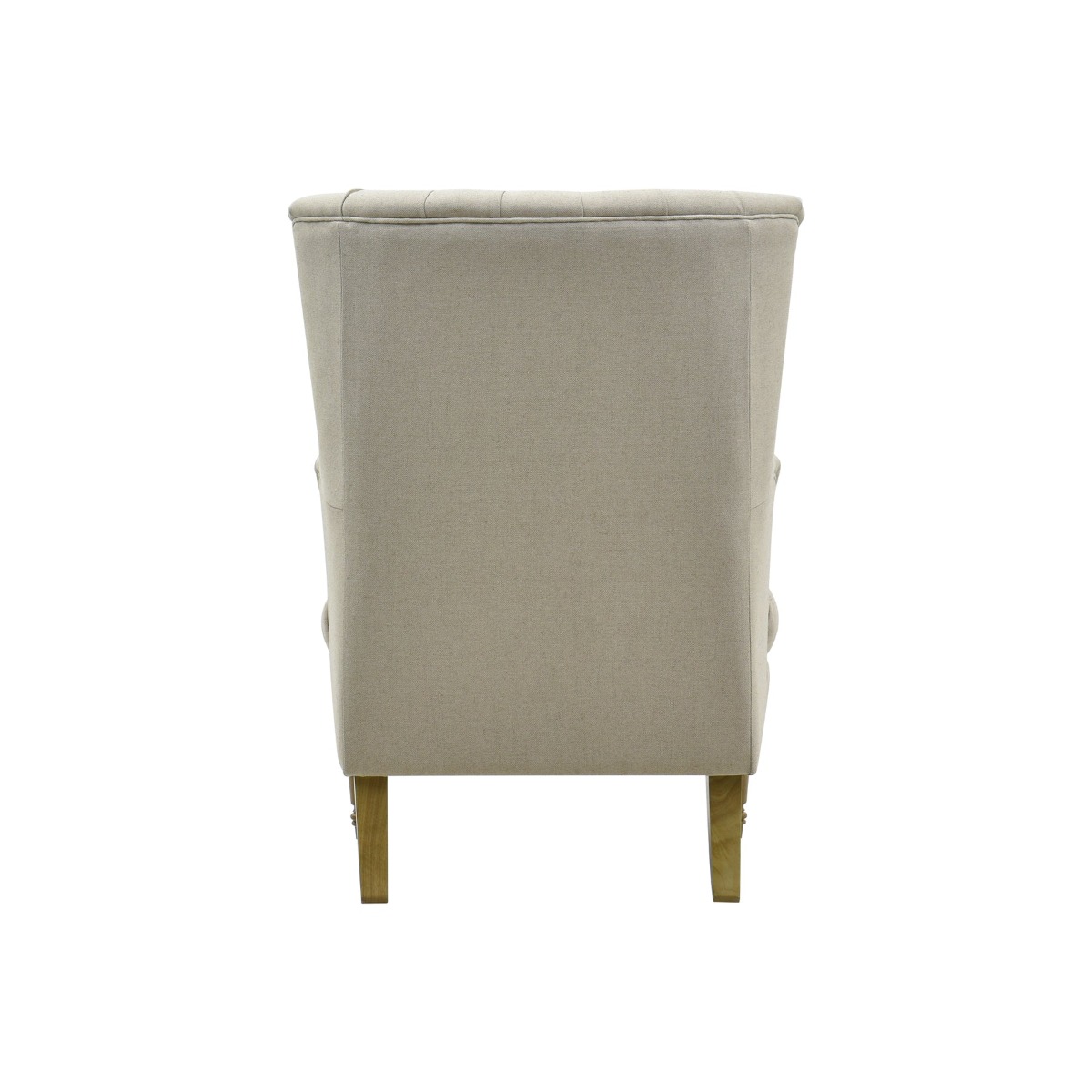 Bayside Hamptons Buttoned Armchair Linen Blend Natural, 78cm x 87cm x 109cm (RRP $1465) - Image 7