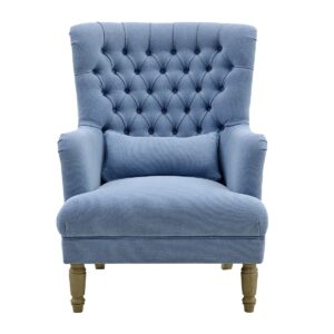 wp-image-tigress-48104.jpg Bayside Hamptons Buttoned Armchair Linen Blend Slate Blue, 78cm x 87cm x 109cm (RRP $1465)