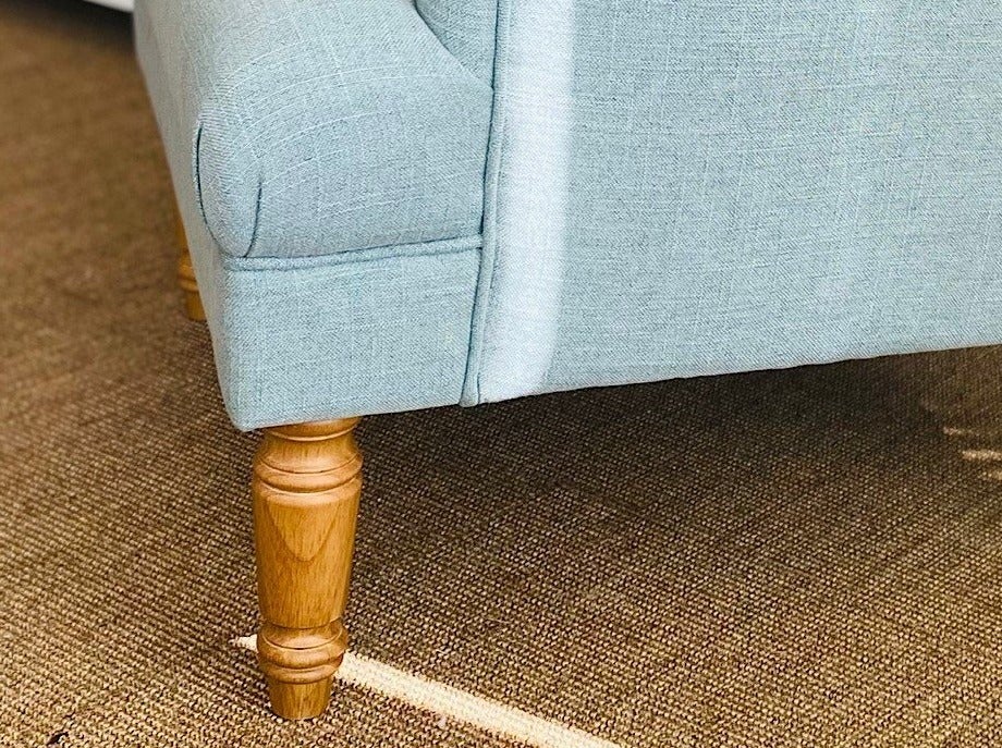 Bayside Hamptons Buttoned Armchair Linen Blend Pistachio, 78cm x 87cm x 109cm (RRP $1465) - Image 7