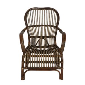 Seville Rattan Armchair -Outdoor Undercover Brown, W 63cm D 58cm H 86cm (RRP $439)
