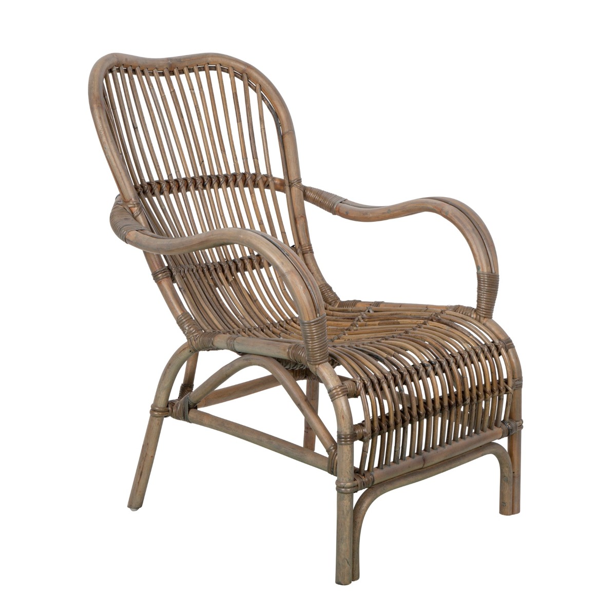 Seville Rattan Armchair -Outdoor Undercover Grey, W 63cm D 58cm H 86cm (RRP $439)