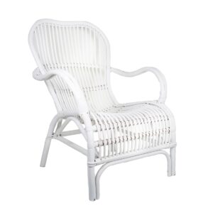 Seville Rattan Armchair -Outdoor Undercover White, W 63cm D 58cm H 86cm (RRP $439)