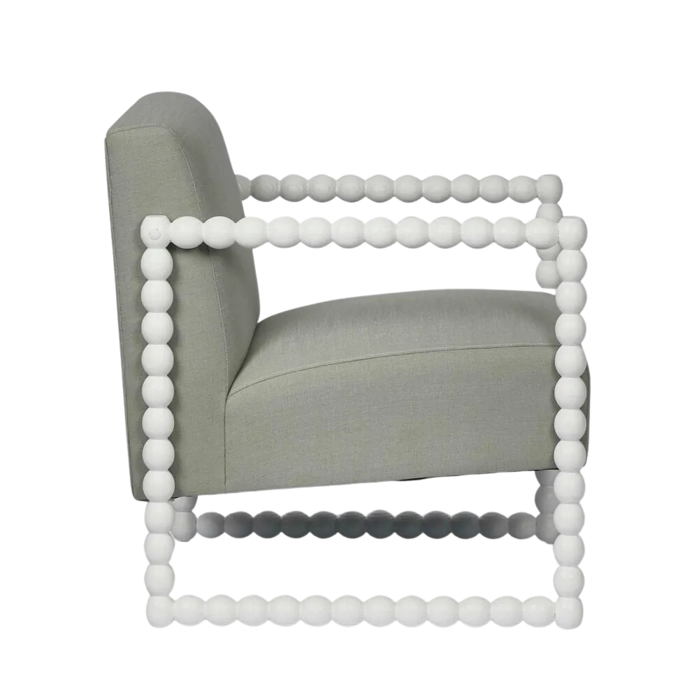 Bobbin Hamptons Armchair Seafoam, W 86 D 71.5 H 86cm (RRP $1479) - Image 4