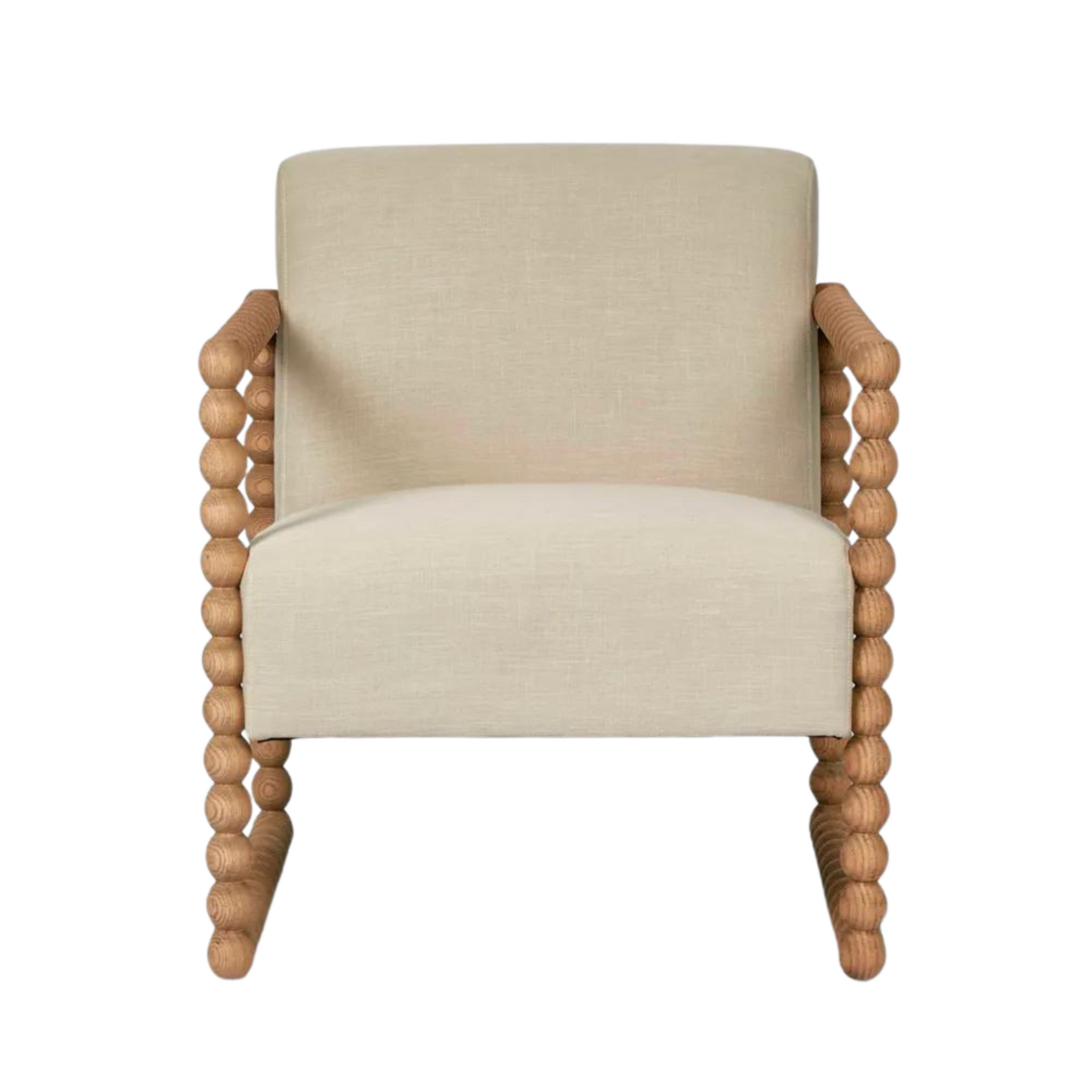 Bobbin Hamptons Armchair Natural, W 86 D 71.5 H 86cm (RRP $1479)