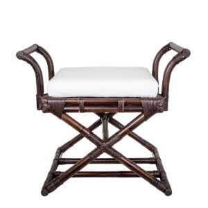 wp-image-tigress-48262.jpg Bahamas Cross Leg Stool Brown with Cushion, W 70cm D 42cm H 64cm (RRP $699)