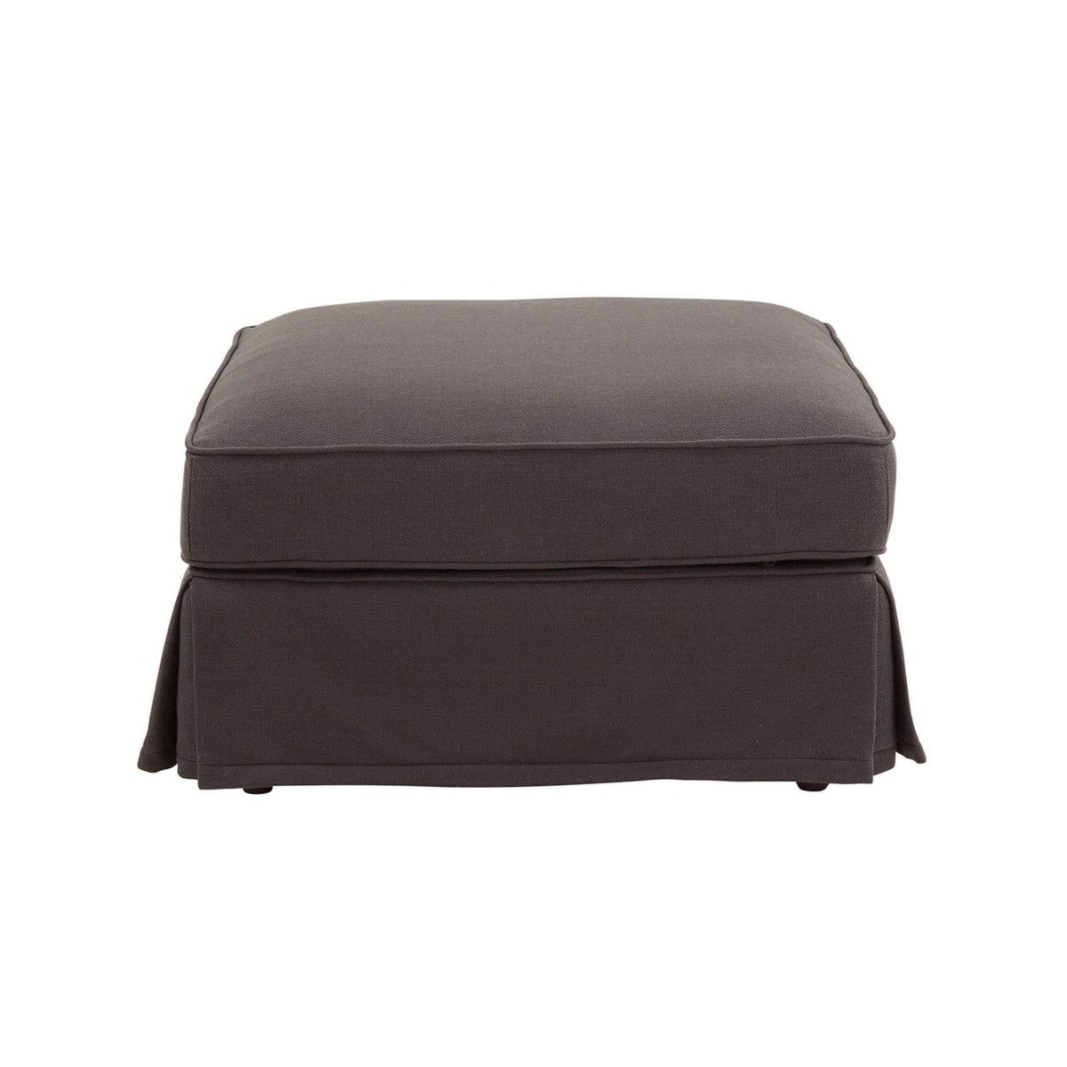 Noosa Hamptons Ottoman Charcoal, W 83cm D 83cm H 45cm (RRP $849)